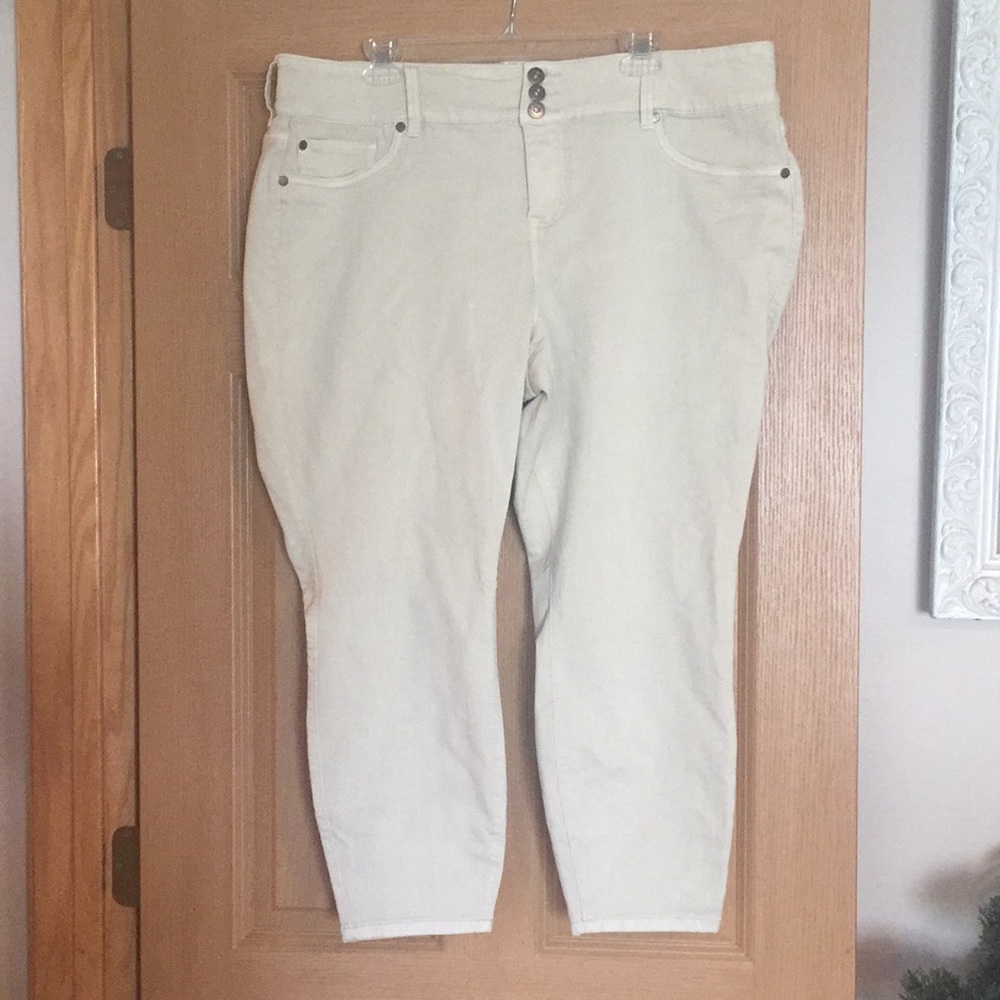 Torrid Cream Skinny Pants